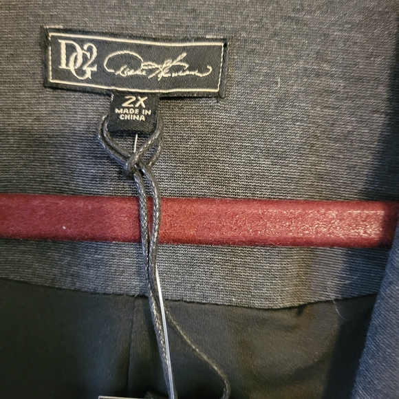 Diane Gilman Gray Two Button Blazer Jacket Plus Size 2x - Picture 4 of 6